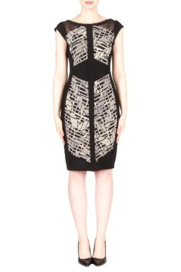 Joseph Ribkoff Mesh Panel Dress – The Dressing Room