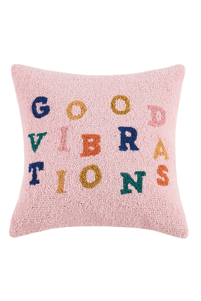 Good Vibrations Hooked Pillow