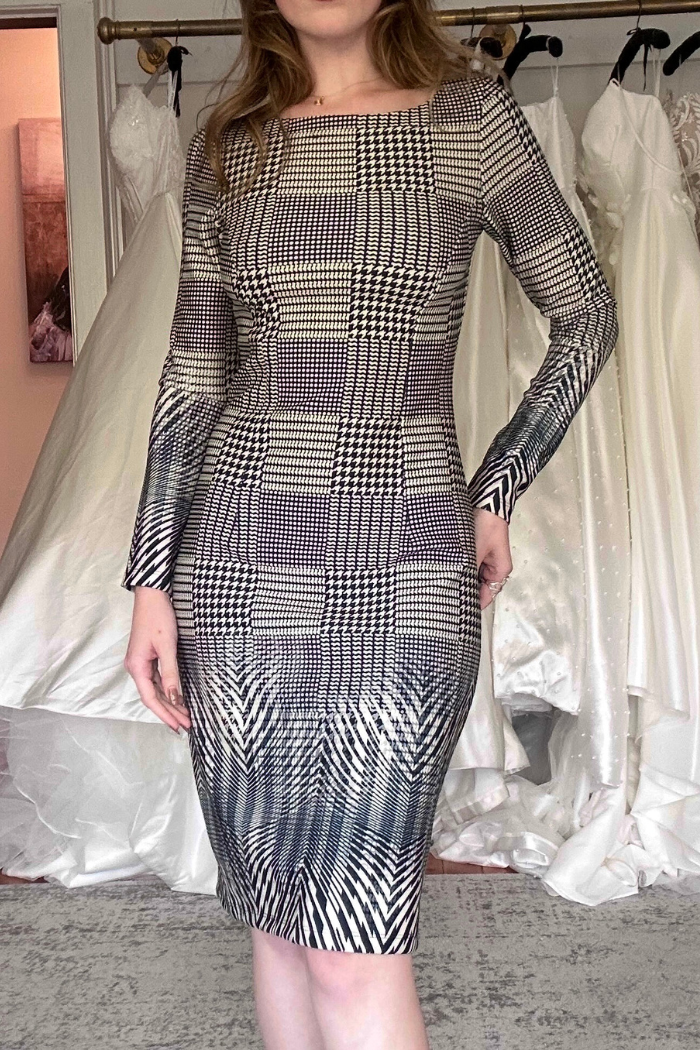 fitted lace wedding dress Long Sleeve Scuba Dress