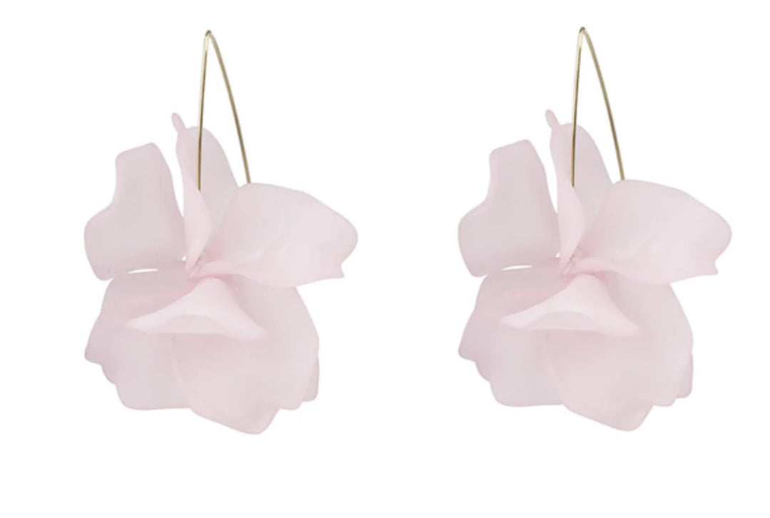 lt pink air drop earrings