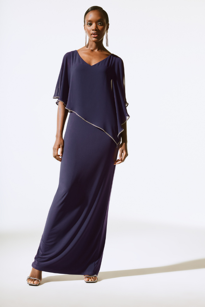 Silky Knit Chiffon Gown