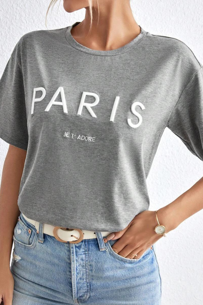 I love Paris gray t-shirt
