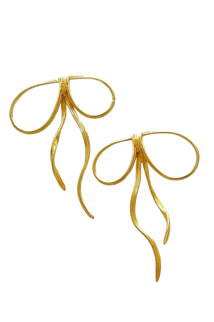 Mary Kendig Gold Plated Bow Earrings