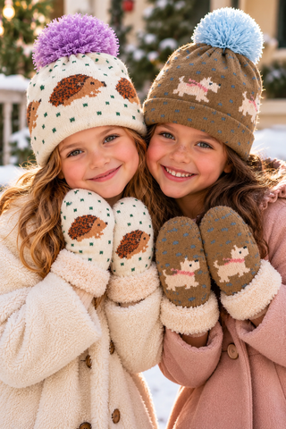 Hedge-Westie Hat-Mittens