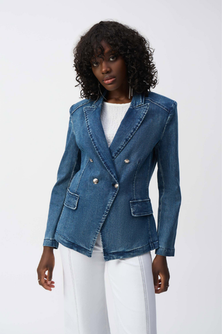 Ribkoff 251962 Stretch Denim Double-Breasted Blazer