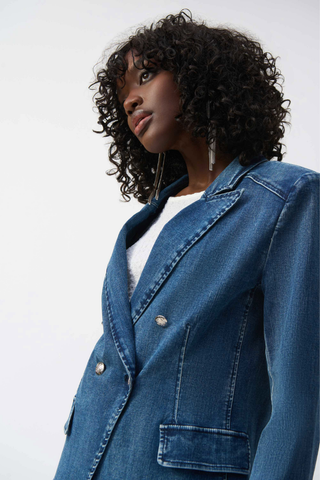 Ribkoff 251962 Stretch Denim Double-Breasted Blazer