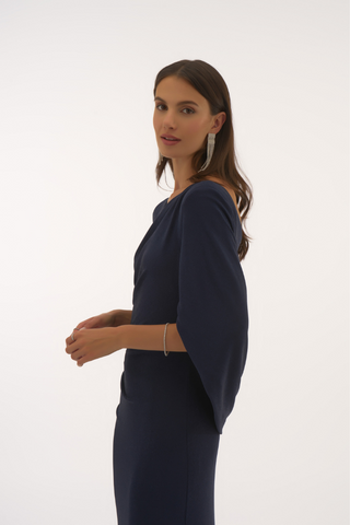 Signature | Lurex Knit Draped Trumpet Gown Ribkoff 251703