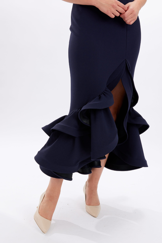 Long Evening Dress with Ruffle Hem Detail Frank Lyman 228174