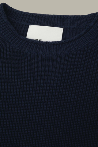 Daphne Cropped Cotton Pullover - Dark Blue 525 America 110039907