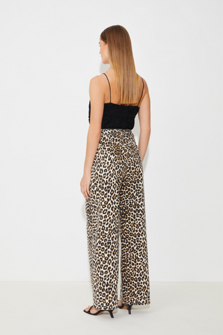 Suncoo Robin Leopard High Waisted Jeans