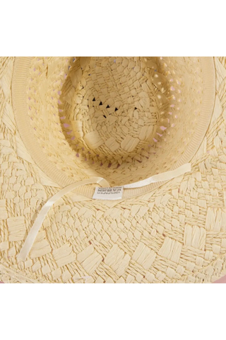Basket Weave Straw Cowboy Hat Anarchy Street CAP00860-NM Beige