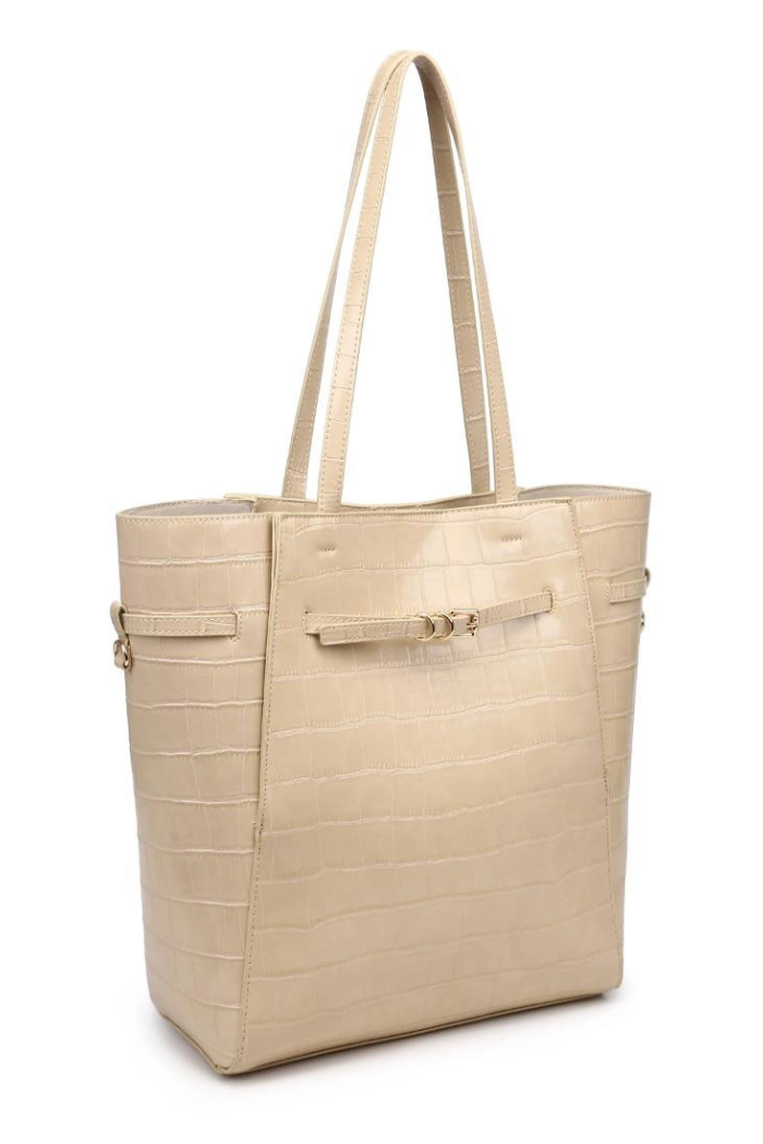 Moda Luxe Athena Bucket Bag - Cream