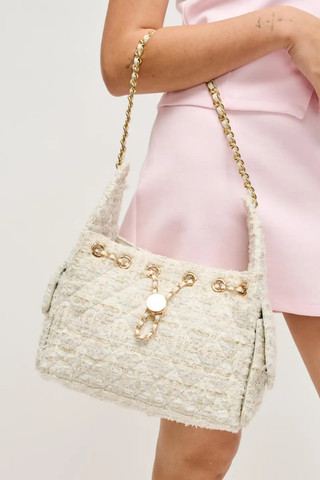 Urban Expressions 37989-WHITE Paisley Shoulder Bag