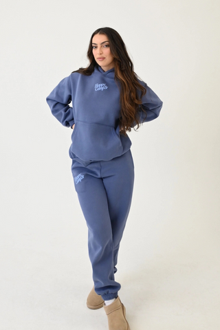 Happy Camp3r Puff Series Hoodie - Vintage Blue