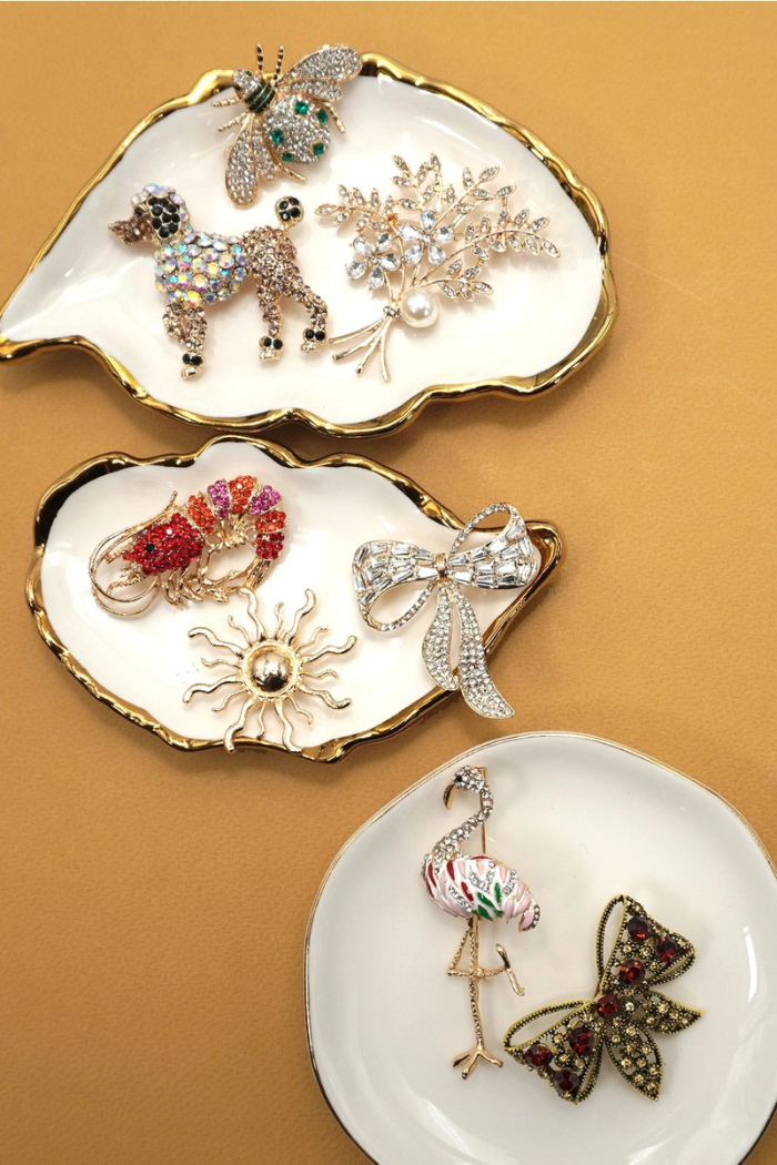 Vintage Brooches Pins | Crystal Bow Rhinestone