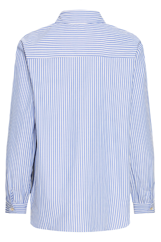 Blue and white striped shirt on a white background b. young BYHanio Tape Shirt