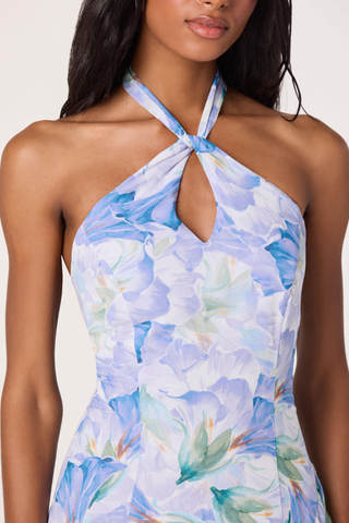 ASTR Bethina Floral Halter High-Low Dress ACDR 103375