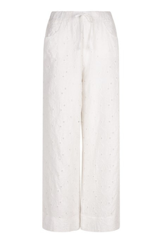 EsQualo Embroidered Flower Trousers