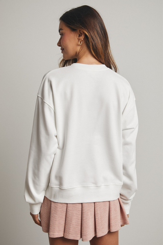 Wishlist Multi-Print Patchwork 'USA' Pullover - Off White WL25-11415
