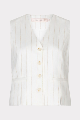 EsQualo Linen Striped Vest HS2617202