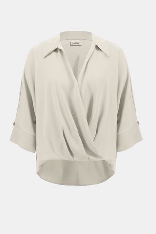 Ribkoff Woven Twill Boxy Wrap Top 254031