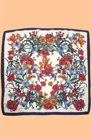 Josslyn Large Floral Print Bandana Scarf