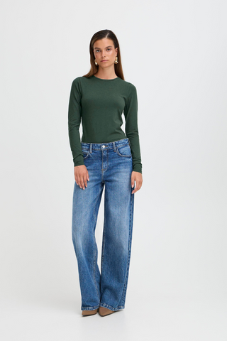 BYPamila Long Sleeve Jersey Tee - Green Gables