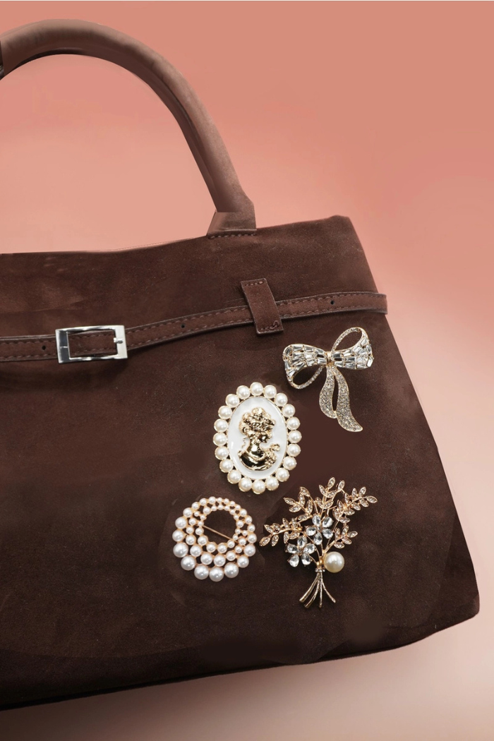 Vintage Brooches Pins | Crystal Bow Rhinestone