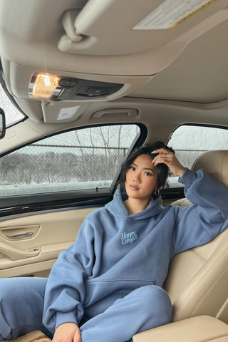 Happy Camp3r Puff Series Hoodie - Vintage Blue