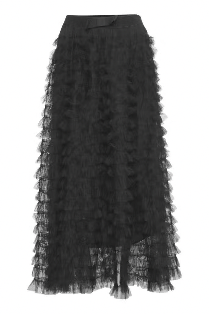 Tulle Long Skirt with Ruffles