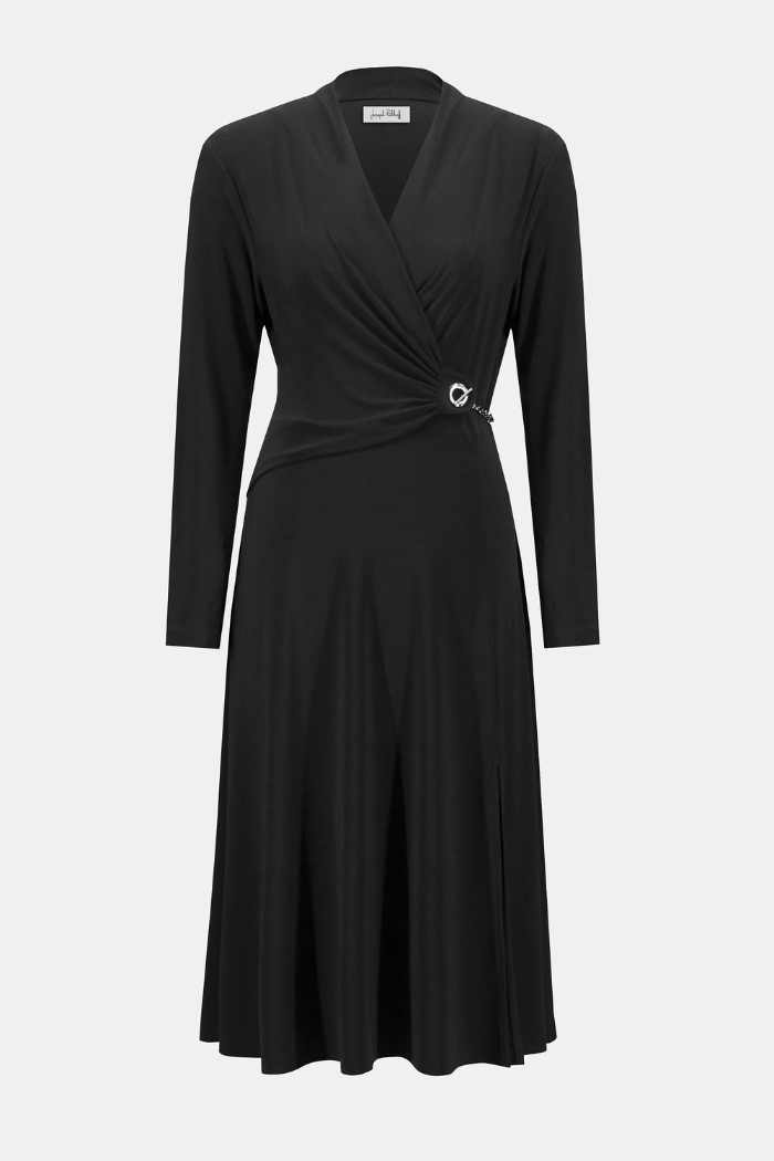 Silky Knit Fit and Flare Wrap Dress The Dressing Room Silky Knit Fit and Flare Wrap Dress The Dressing Room