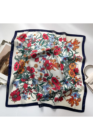 Josslyn Large Floral Print Bandana Scarf