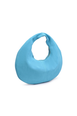 Moda Luxe Farrah Suede Hobo Bag - Sky Blue