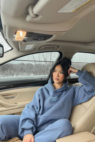 Happy Camp3r Puff Series Hoodie - Vintage Blue