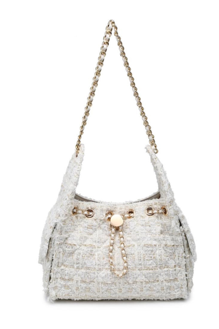 Urban Expressions 37989-WHITE Paisley Shoulder Bag