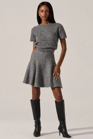 ASTR Malvie Embellished Crewneck Sweater ACT19055