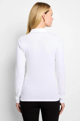 Perfect Knit Rib Polo - Paper White