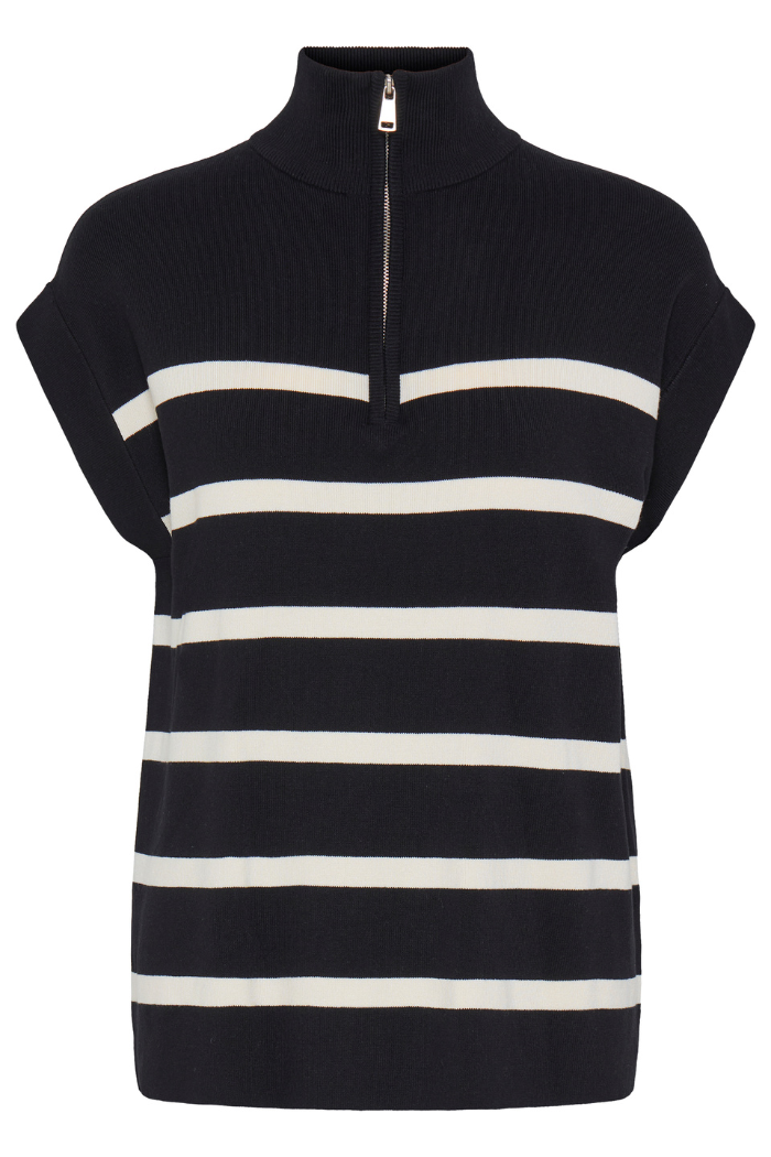 BYMmorla Zipper Vest - Black Mix 20817153-200453