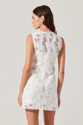 ASTR Madge Crochet Lace Mini Dress