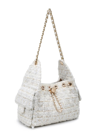 Urban Expressions 37989-WHITE Paisley Shoulder Bag