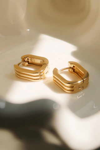Flânerie Noa Stripe Hoop Earrings 122103100828