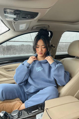 Happy Camp3r Puff Series Hoodie - Vintage Blue