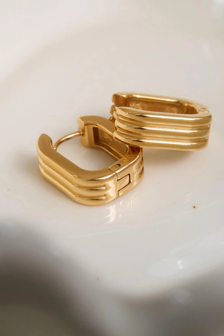 Flânerie Noa Stripe Hoop Earrings 122103100828