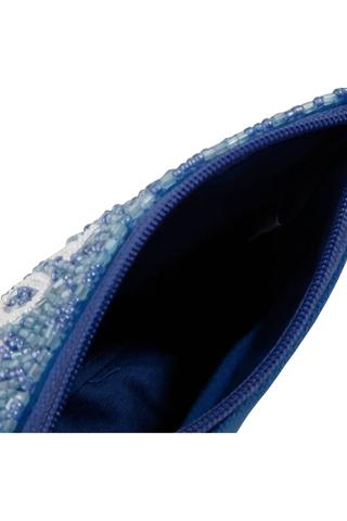 Blue Mahjong Money Seed Beaded Coin Purse Anarchy Street HD00783