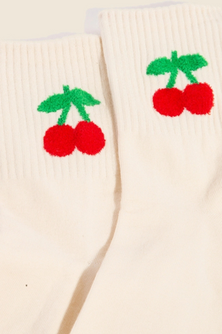 Anarchy Street Cherry Embroidered Socks