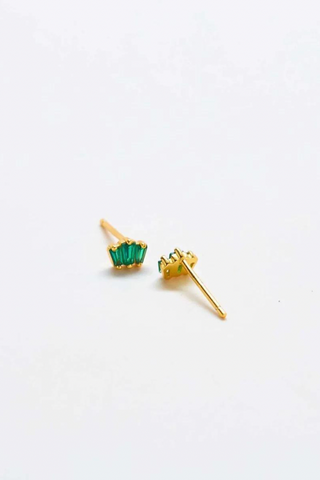 Trio Baquette Gold Studs