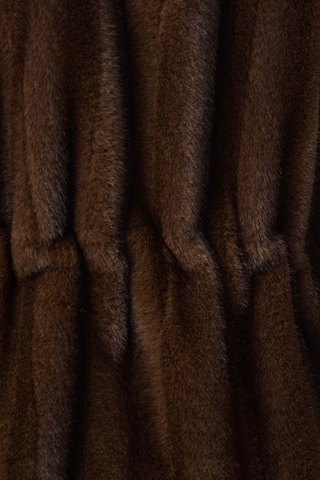 Ribkoff 264911 - Straight Fit Faux Fur Vest  Close-up of brown textured fabric
