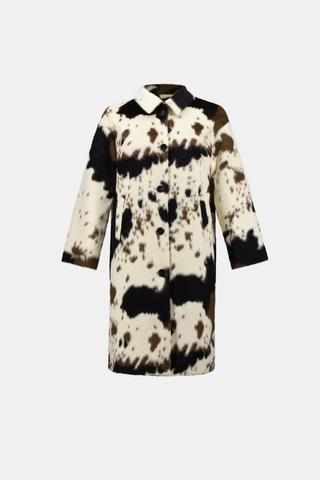 Ribkoff 264944 Faux Fur Cow Print Coat
