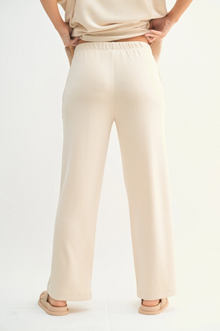 Mono B KP5289 Simple Scuba Wide-Leg Pant