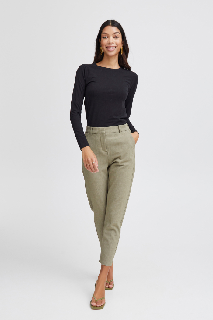 b. young BYPamila Long Sleeve Jersey Tee - Black 20807594